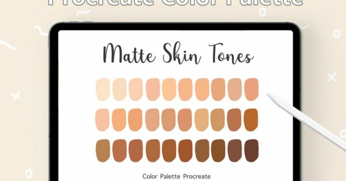 Anime Skin Procreate Color Palette Graphic by PawsitivelyAesthetic ·  Creative Fabrica