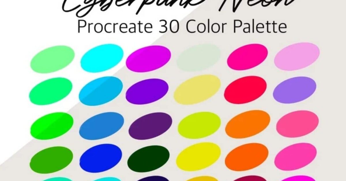 Neon Procreate Color Palette