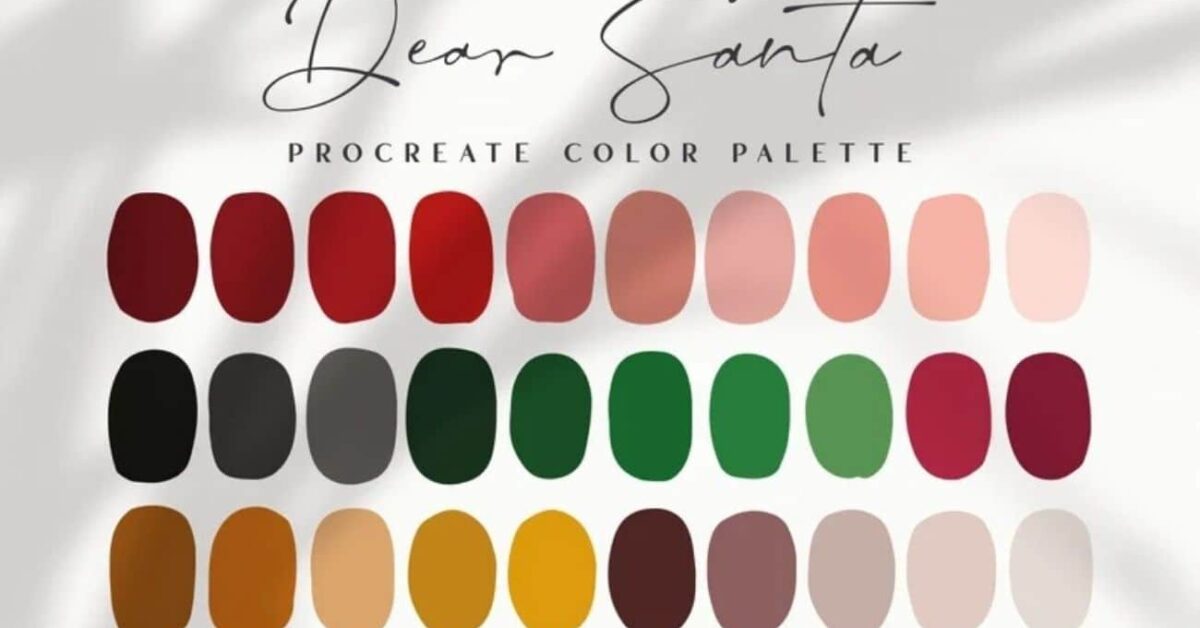 Procreate Color Palette | Dear Santa | Brush Galaxy