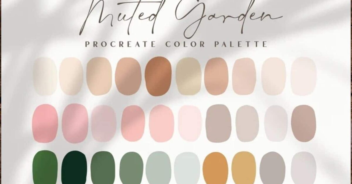 Procreate Color Palette | Muted Garden | Brush Galaxy