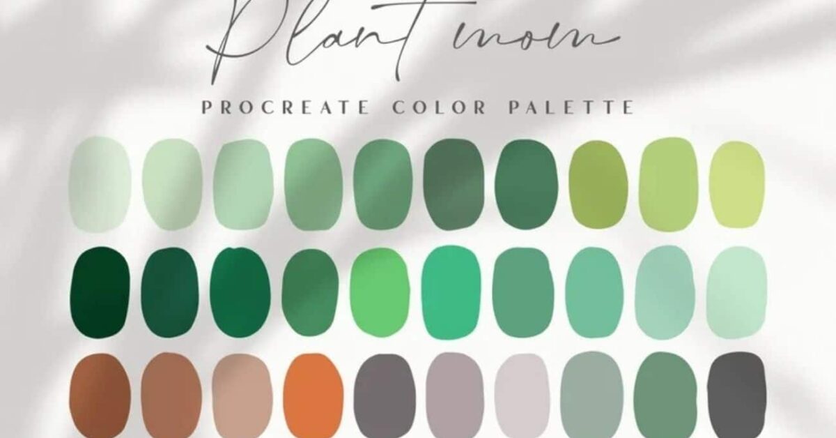 Procreate Color Palette | Plant Mom | Brush Galaxy