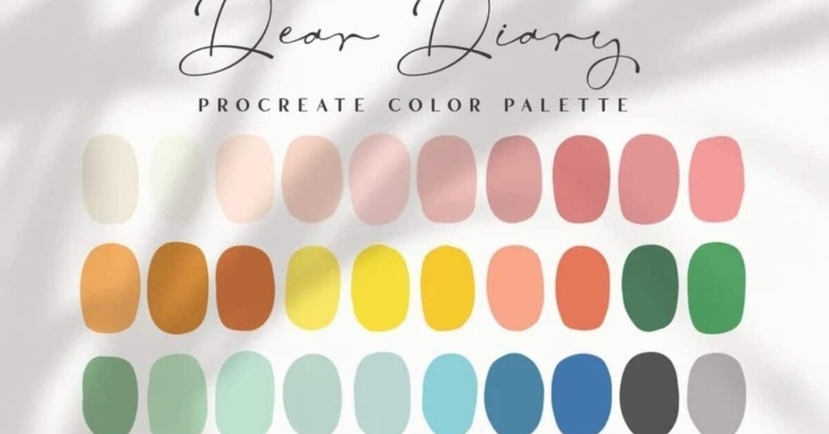 Procreate Color Palette | Dear Diary | Brush Galaxy