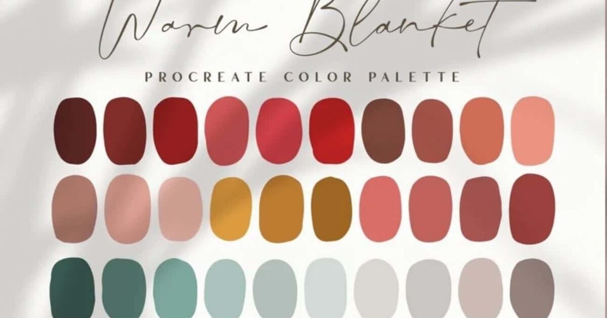Procreate Color Palette | Warm Blanket | Brush Galaxy