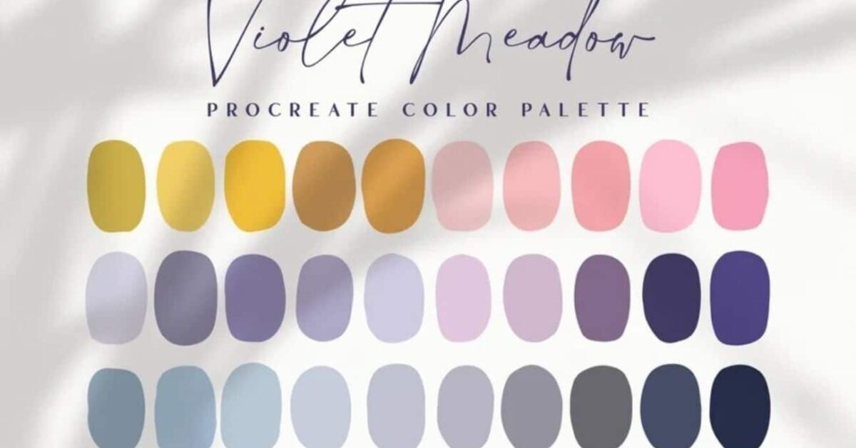 Procreate Color Palette | Violet Meadow | Brush Galaxy