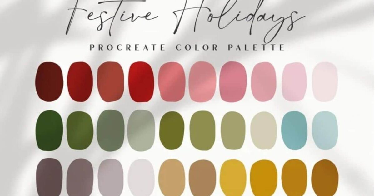 Procreate Color Palette | Festive Holidays | Brush Galaxy