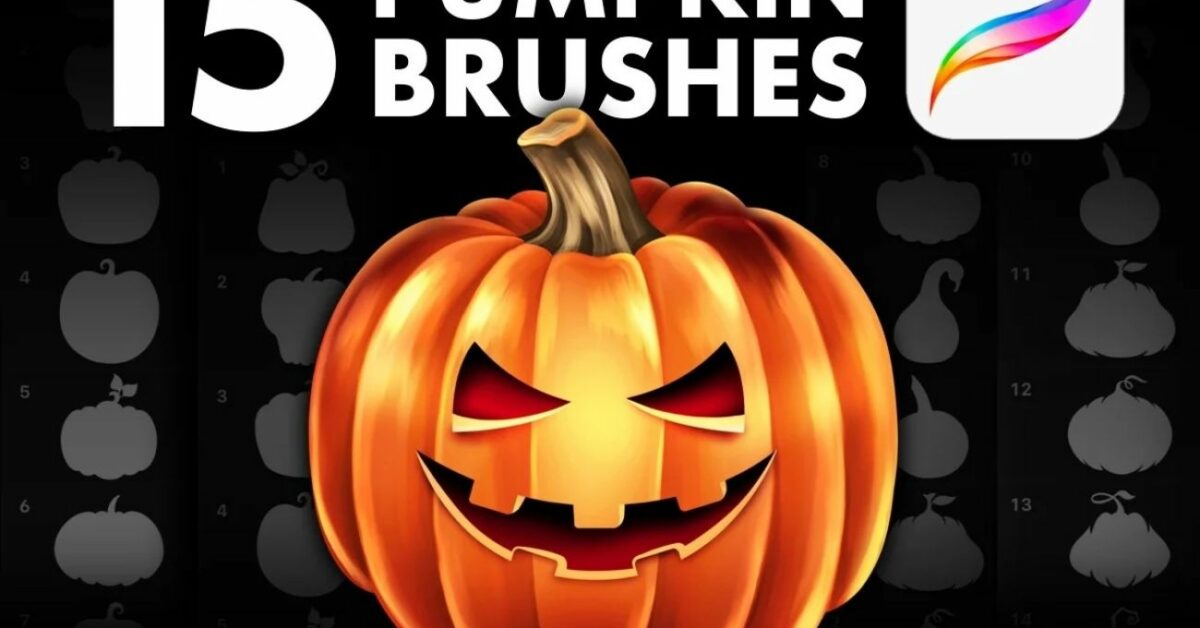 pumpkin procreate brush free