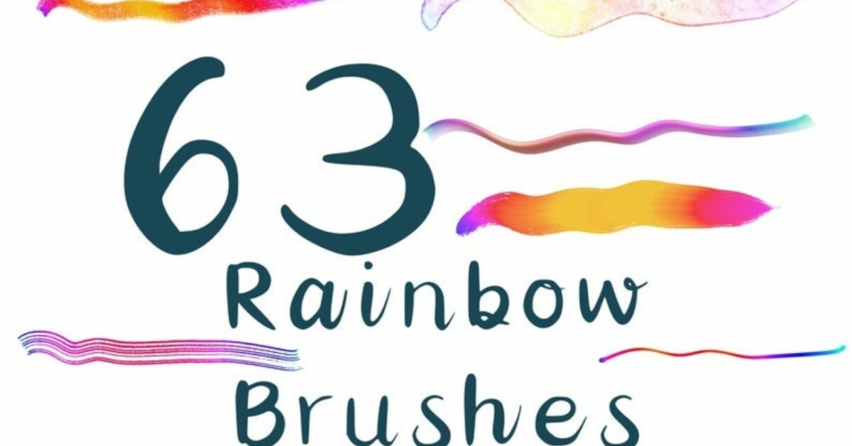rainbow stamp brushes procreate free