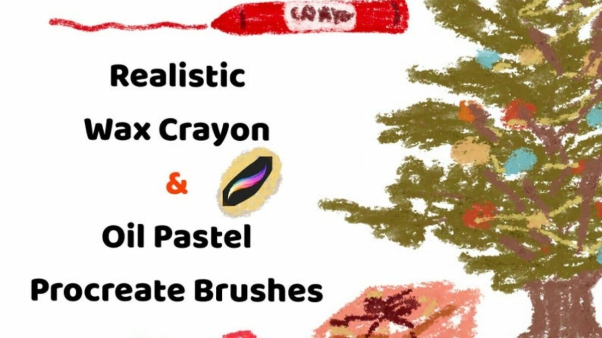 Wax Crayon Procreate Brush - halfapx